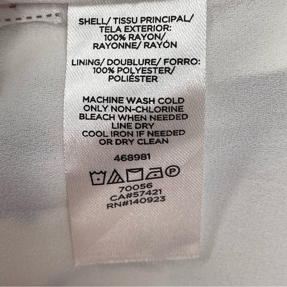 Loft Petites Blue White Border Floral & Paisley Drawstring Lined Skirt - Sz MP - Picture 10 of 13